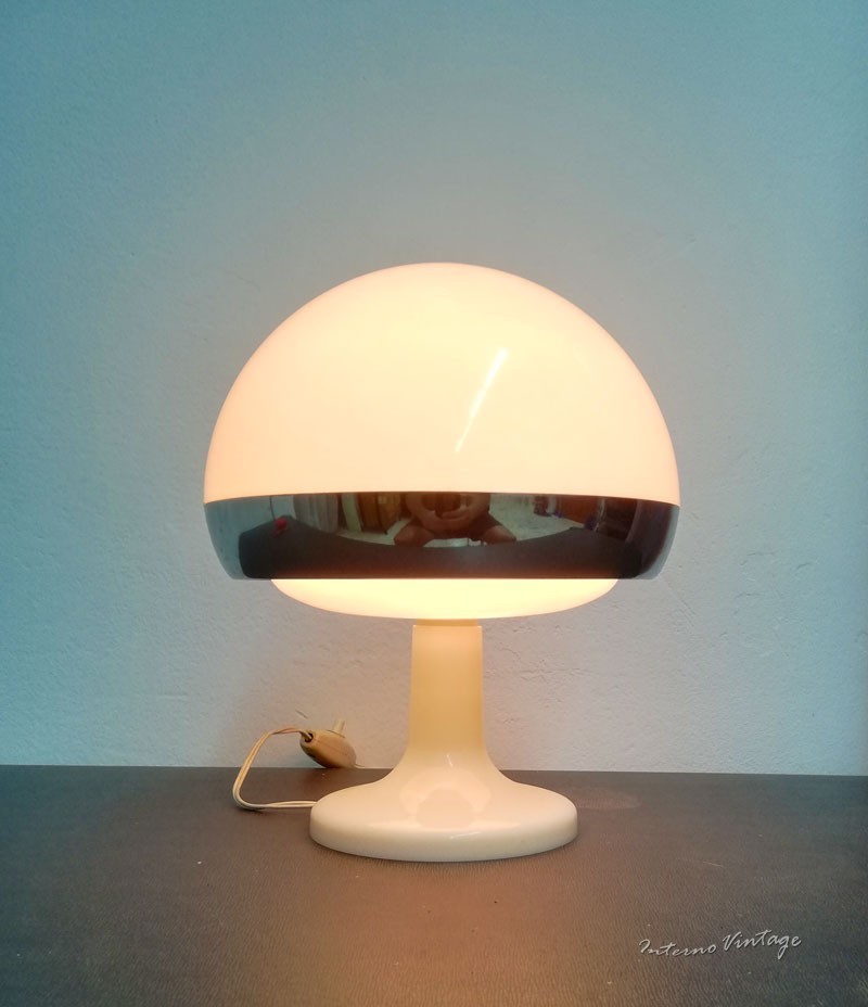 Lampada space age Marina Malabotti anni 70 mushrooms