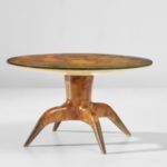 tavolo in legno radica design Gio Ponti anni 50