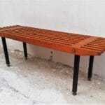 Panchina Fiarm in teak anni 60